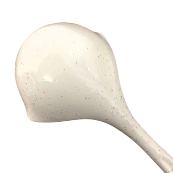 Vintage 1.5 Quart Speckled Floral Soup Tureen Serving Bowl And Ladle - Picture 8 of 14